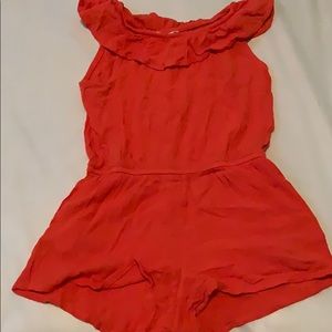 Red orange Romper